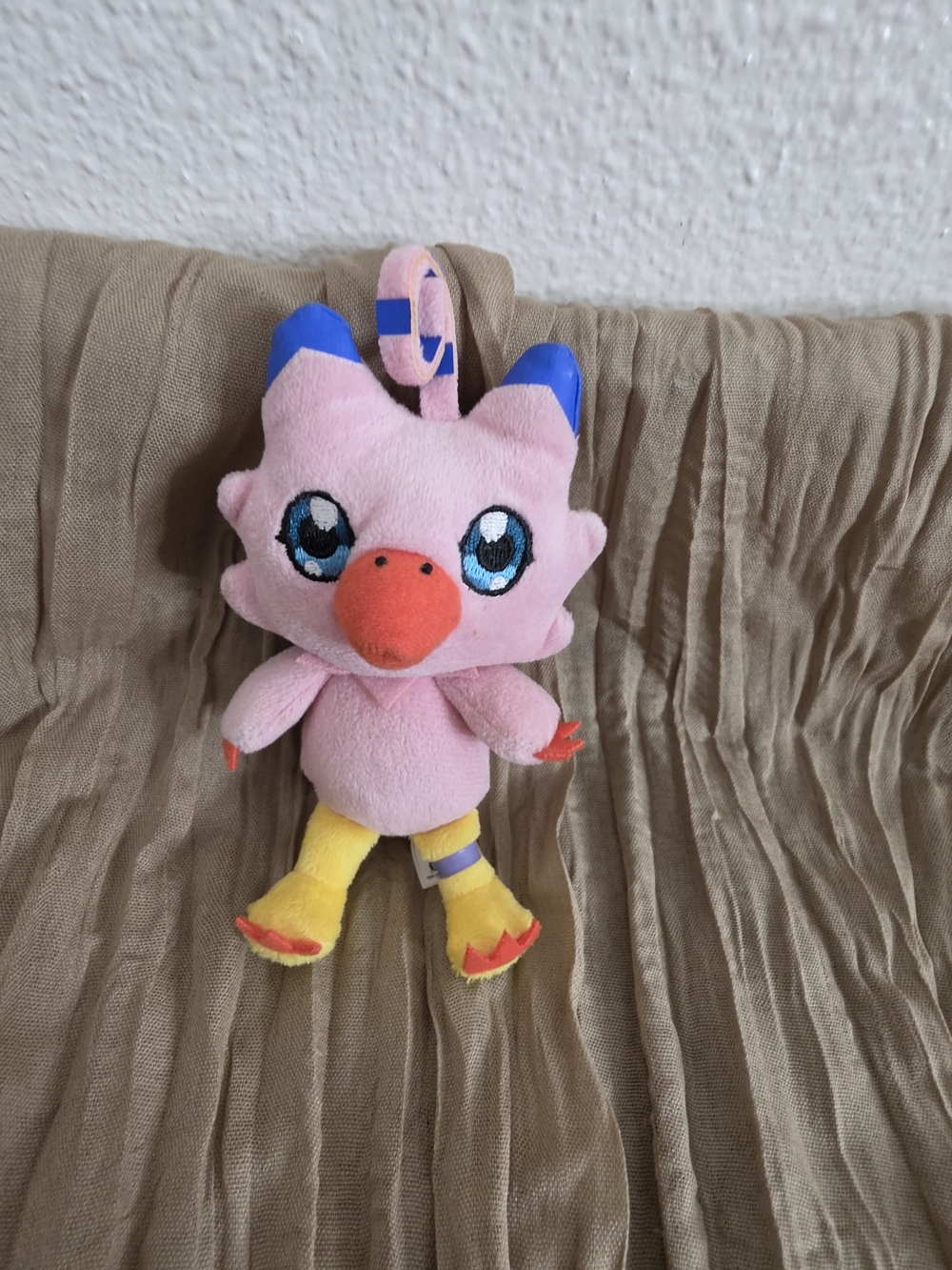 Digimon Biyomon Plush Clip Zag Toys Plush Minis 2017 Pink Bird Anime Keychain 6"